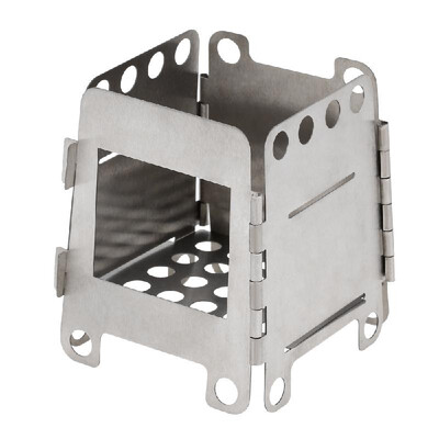 

Lixada Portable Titanium Lightweight Folding Wood Stove Pocket Stove Outdoor Cooking Camping Backpacking