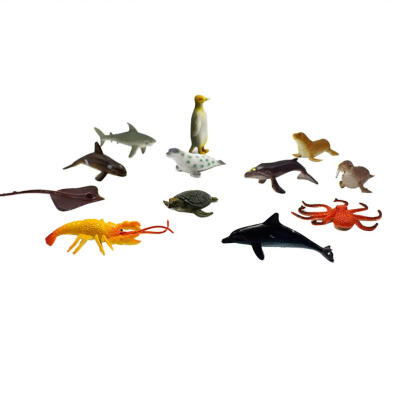 

12pcsset Plastic PVC Simulation Mini Sea Animal Model Toys for Children