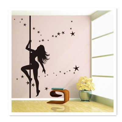 

Hot sale explosion girl wall stickers decorative painting mural custom wallpaper
