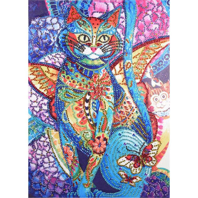 

5D DIY Special Shaped Diamond Painting Colorful Cat Cross Stitch Embroidery