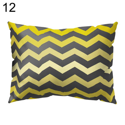 

Color Block Cross Wave Throw Pillow Case Cushion Cover Sofa Bed Car Office Decor