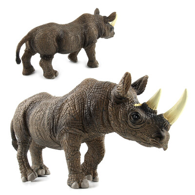 

YIWULAEducational Science Rhinoceros Animal Model Ornament Figurine Toy For Kids Gift