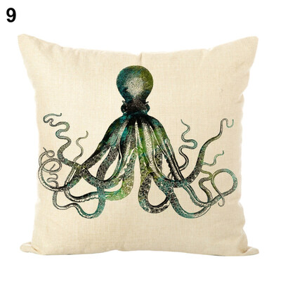 

45x45cm Turtle Octopus Pillow Case Cushion Cover Home Cafe Sofa Bed Car Decor