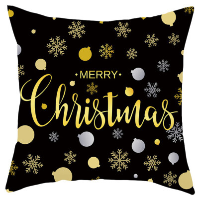 

Siaonvr Merry Christmas Short Plush Pillowcase Sofa Pad Set Home Decoration 18x18 Inch