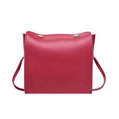 

Fashion Teenage Girls Solid Color Shoulder Bags PU Leather Crossbody Bag