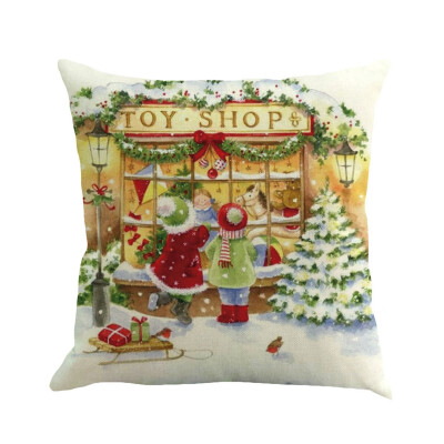 

Siaonvr Christmas Pillow Cover Pillowcases Decorative Sofa Cushion Cover 45x45cm