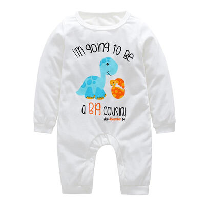 

Newborn Baby Cartoon Letters Cotton Warm Rompers O-Neck Winter Jumpsuit