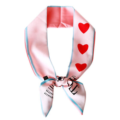 

Fashion Women Small Long Scarf Floral Print Collar Scarves Casual Decor