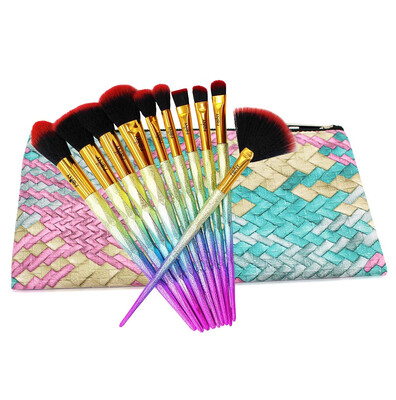 

Toponeto 10PCS Make Up Foundation Eyebrow Eyeliner Blush Cosmetic Concealer Brushes