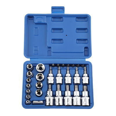 

Greensen 29 PCS Hard Steel Star Socket Tool Set Bit Adapter for Mechanical Repair