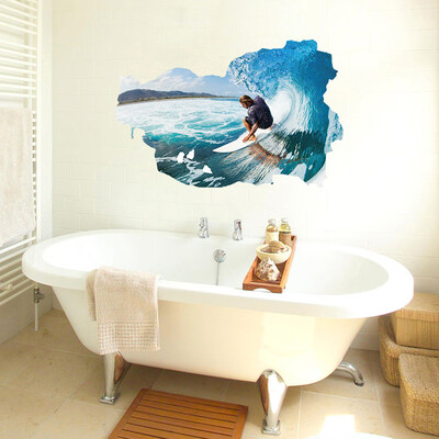 

〖Follure〗3D Surfing Wall Background Wall Decoration Removable Wall Stickers