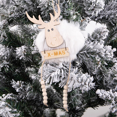 

Toponeto Christmas Elk Pendant DIY Wooden Painted Hanging Ornament Xmas Party Decoration
