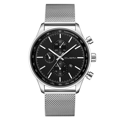 

Gobestart Fashion Mens Watches Stainless Steel Sport Quartz Analog Date Hours Wrist Watch