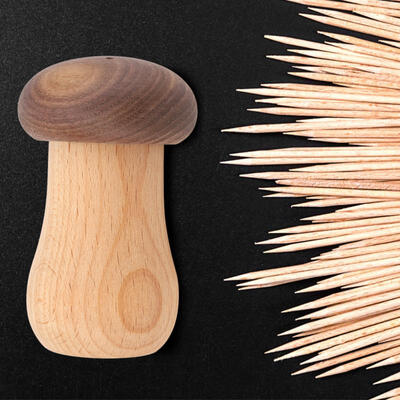 

Greensen Cute Mushroom-shaped Wooden Toothpick Box Holder Home Kitchen