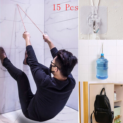 

Toponeto Strong Transparent Suction Cup Sucker Wall Hooks Hanger For Kitchen Bathroom