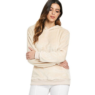 

Dropped Shoulder Faux Fur Hoodie