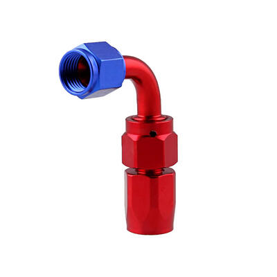 

AN8 Aluminum Swivel Hose End Fitting Adapter for Oil Fuel Line RedBlue