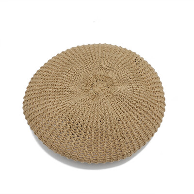 

Womens Outdoor New Sunshade Hat Hollow Air Permeable Artist Hat Korean Version Baitao Knitted Summer Thin Beret
