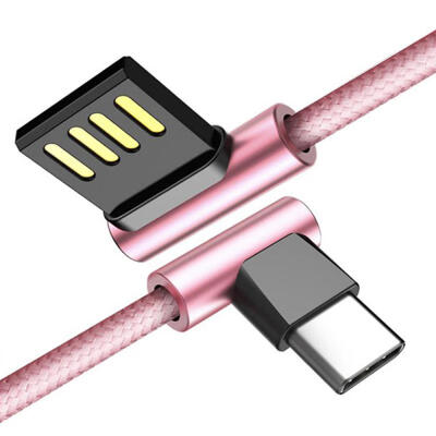 

Practical Type-C Charging Cable 90 Degree Double-end -shape Data Line For Android Mobile Phone-12m