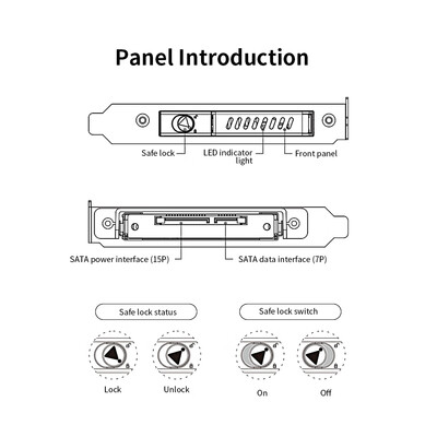 

OImaster 25inch PCI Hard Disk Bay Key Lockable Metal 25 SATA Hard DiskSSD Bay