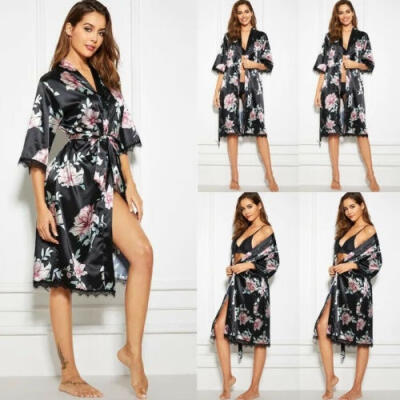 

Women Lace Lingerie Nightwear Underwear Floral Night Robe Slip Sleepwear Dress Blouse