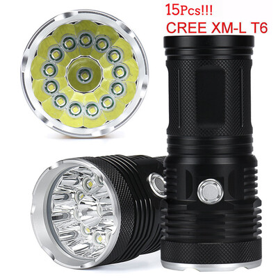 

Saidsome 15x XM- T6 LED Flashlight Torch 4x 18650 Hunting Light Lamp flashlight lamp