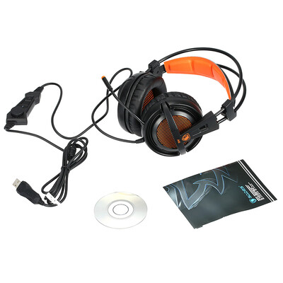 

SADES A6 Gaming Headphone with Mic USB Professional Over Ear Stereo Gaming Headset with LED Noise Cancellation & Wonderful Sound E