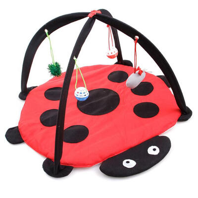 

Leopard Print Pet Cat Astivity Playing Tent Toy Bed Pad Dog Mat House Bells