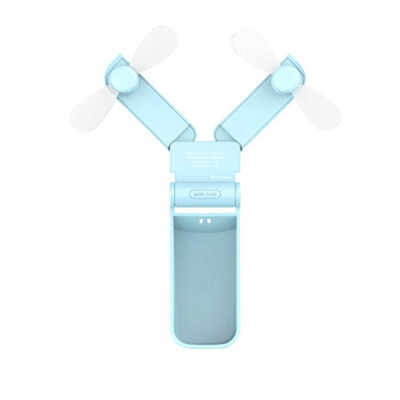 

〖Follure〗Mini USB Battery Operated FanDual Head Little Personal Portable Fan Pocket Fan