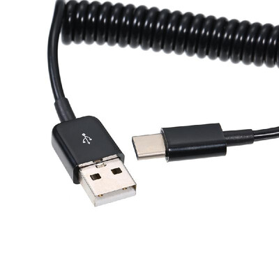 

USB Type-C Stretchable Spring Rope Cable Charger Cable Data Transmission for Xiaomi Samsung Huawei