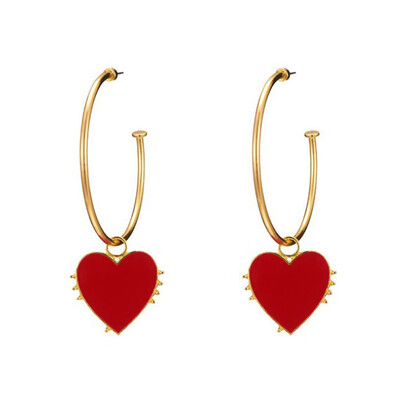 

Fashion Women Bohemian Heart-shape Earring Drop Dangle Stud Earring Jewelry Gift