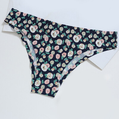 

Womens Fashion Low Rise Sexy Bikini Briefs Underwear Floral Printed Seamless