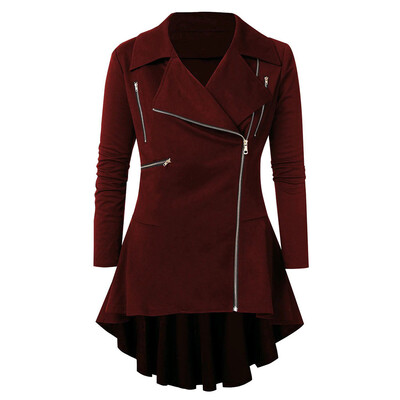 

Toponeto Womens Ladies Cardigan Solid Long Sleeve Zipper Coat Outerwear Trench Coat