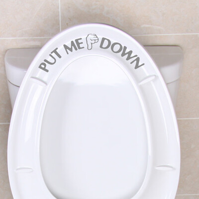 

〖Follure〗Gesture Hand Decal Funny Bathroom Toilet Seat Wall Sticker Sign for PUT ME DOWN