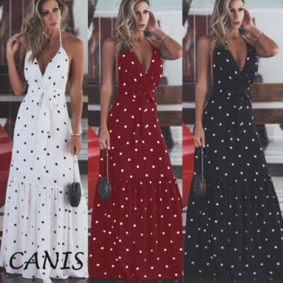 

Women Summer Boho Long Maxi Dress Evening Cocktail Party Beach Dresses Sundress