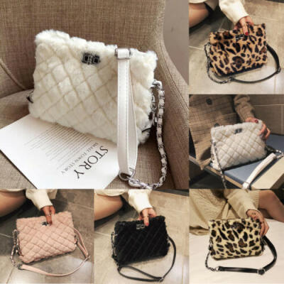 

US Fashion Womens Girls Faux Fur Single Shoulder Handbag Messenger Crossbody Bag