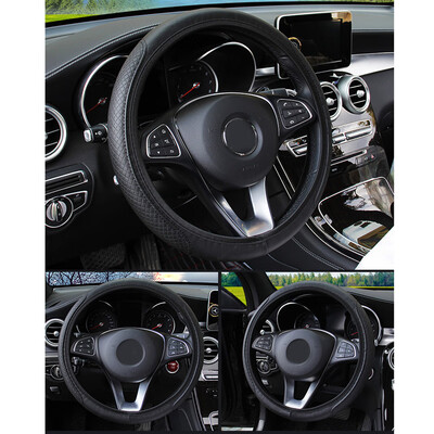 

Non-slip Breathable Car Steering Wheel Cover Protector Soft Black Accessories
