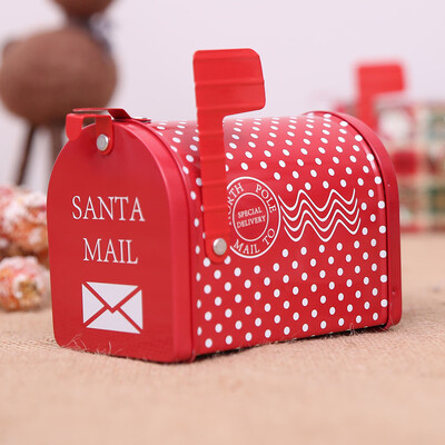 

Gobestart Christmas Candy Gift Box Craft Iron Storage Box Mailbox Christmas Ornaments