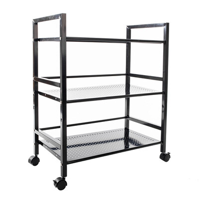 

3 Tier Shelving Rack Shelves Rolling Kitchen Bathroom Storage Utility Cart US