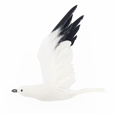 

Gobestart 1PC Fake Artificial Feathered Seagull Decoy Realistic Seagull Garden Decor