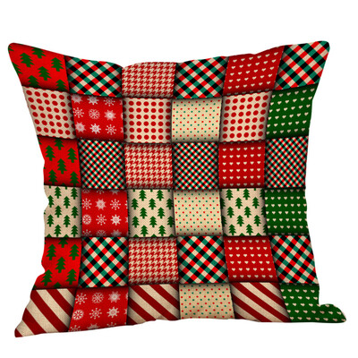 

Tailored Christmas Pillow Case Glitter Cotton Linen Sofa Throw Cushion Cover Home Decor