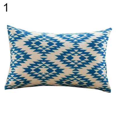 

Wave Leaf Stripes Linen Throw Pillow Case Cushion Cover Sofa Bed Car Cafe Decor