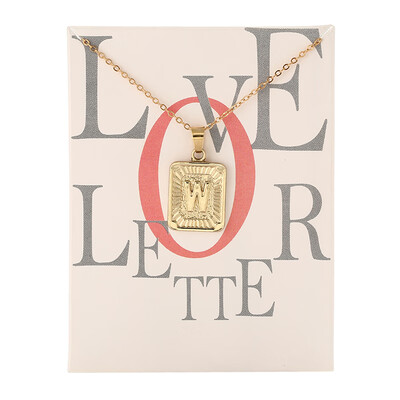 

Card Fashion Brand Series 26 English Letters Alphabet Pendant Necklace For Women Men Jewelry Wholesale