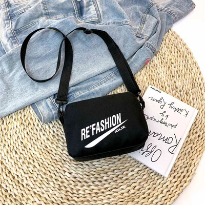 

Tailored Women Letter Fashion Shoulder Bag Casual Messenger Bag Simple Canvas Phone Case