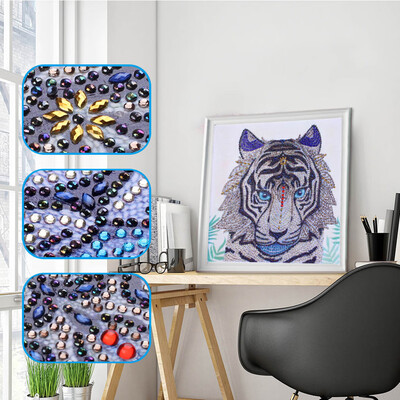 

Toponeto Special Shaped Diamond Painting DIY 5D Partial Drill Cross Stitch Kits Crystal