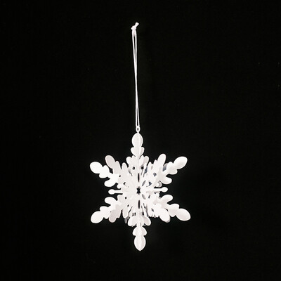 

Tailored Wrought Iron Cutout Three-dimensional Snowflake Pendant Christmas Tree Decor