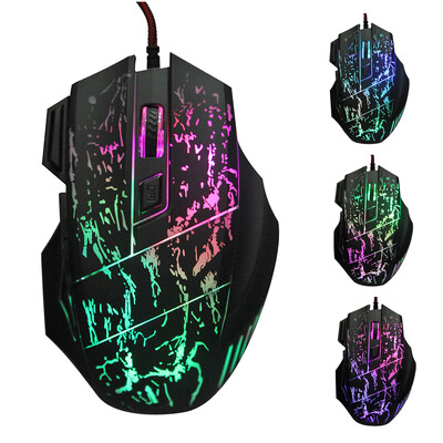 

J60 Gaming Keyboard Mouse Combo Anti-ghosting Adjustable DPI Colorful Backlit for Desktop Notebook Laptop PC Computer English Ver