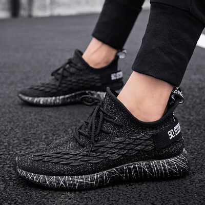 

Autumn new black sneaker men Korean style mens casual summer breathable mesh surface tide shoes
