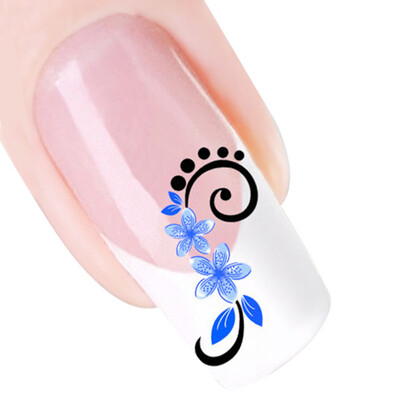 

〖Follure〗5pcs Flower Design Nail Tip Art Water Transfers Decal Sticker