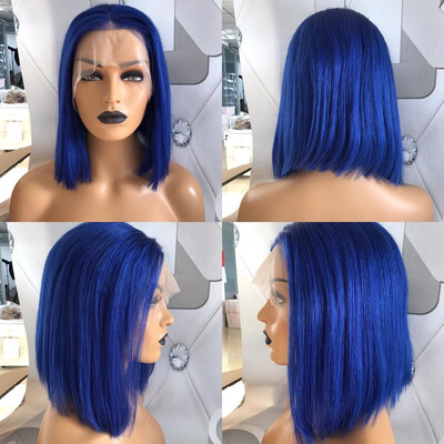 

Lace Front Human Hair Wigs For Women Black Brazilian Remy Hair Human Hair Short Straight Bob Wig